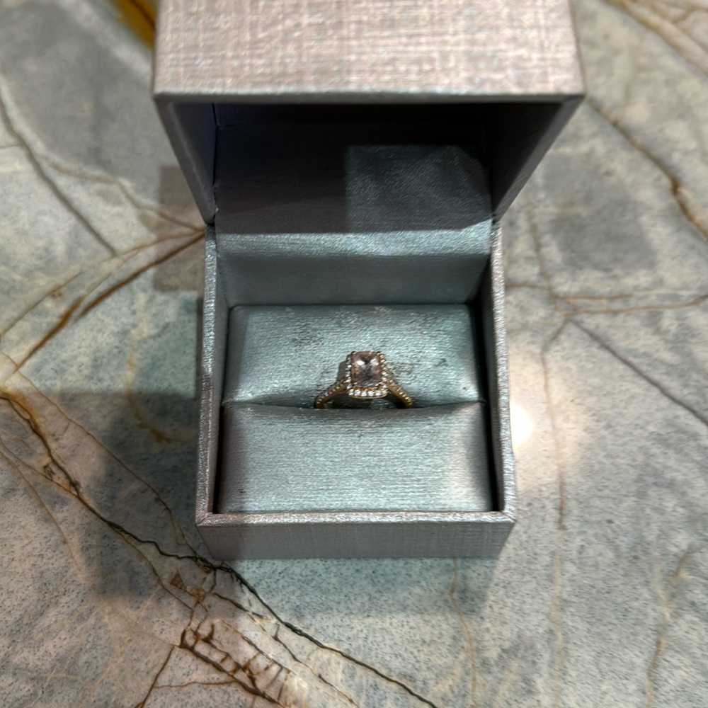 Morganite and diamond ring